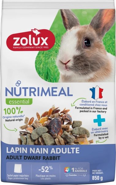 ZOLUX NUTRIMEAL 4 Karma mieszanka dla królika miniaturki adult 850 g