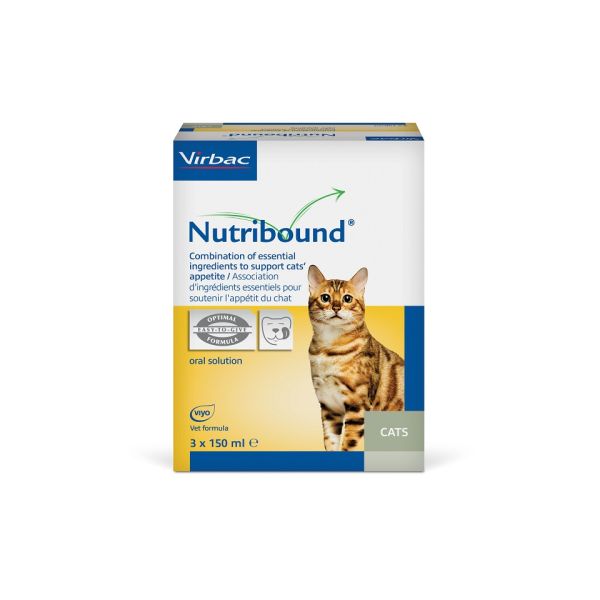 VIRBAC Nutribound 3x150 ml roztwór doustny dla kotów w czasie rekonwalescencji