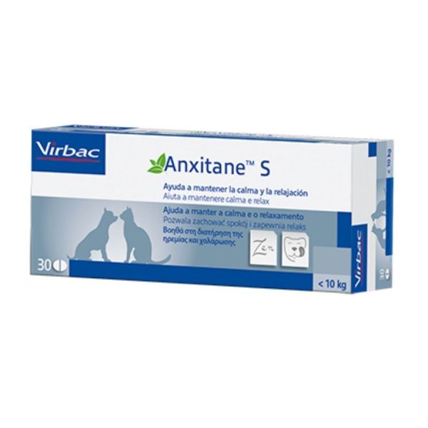 VIRBAC Anxitane S 30 tabletek Suplement diety na stres dla psów i kotów poniżej 10 kg