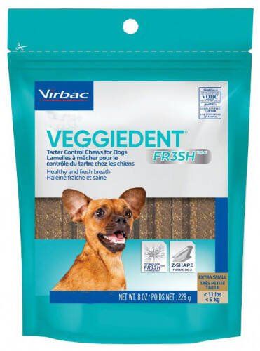 VIRBAC Veggiedent Fresh XS (&lt;5 kg) gryzaki dla psa 15 szt