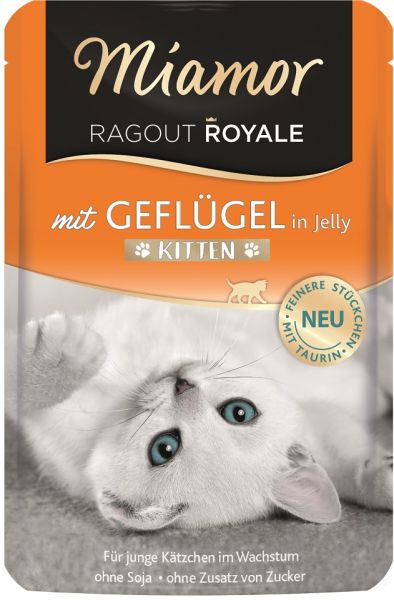 MIAMOR Ragout Royale in Jelly Poultry Kitten saszetka w galaretce drób dla kociąt 100 g