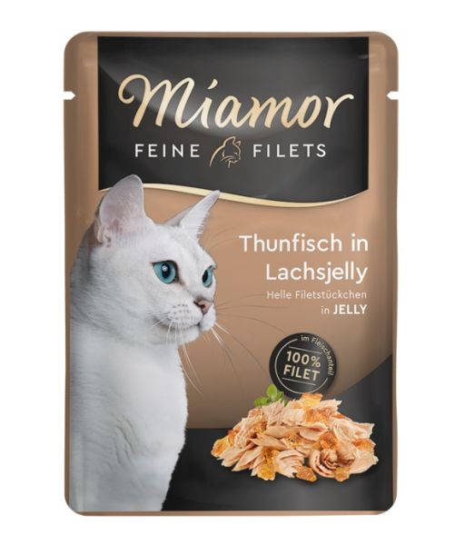 MIAMOR Feline Filets tuńczyk i łosoś w galaretce saszetka 100 g