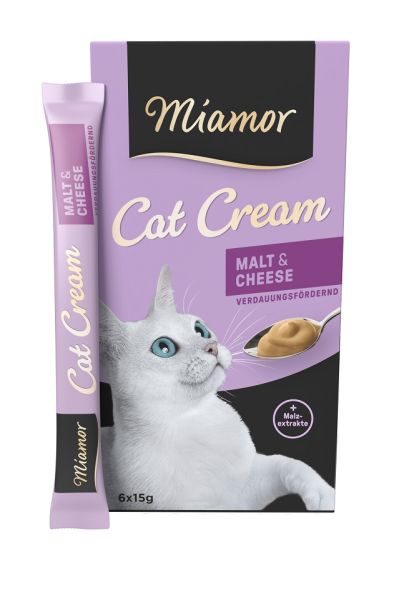 MIAMOR Cat Cream pasta słodowa z serem 6 x 15 ml