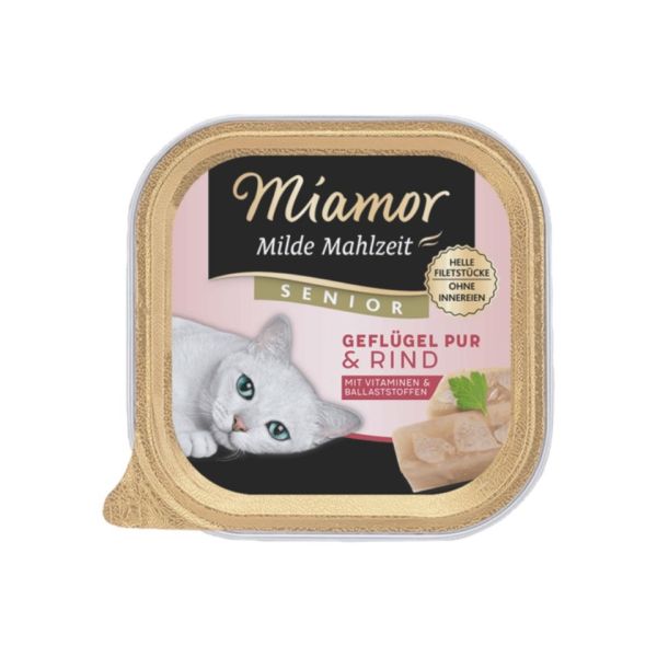 MIAMOR Milde Mahlzeit Senior Poultry Pure&amp;Beef 100g drób i wołowina