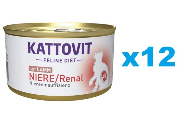 KATTOVIT Feline Diet Niere/Renal Lamb jagnięcina 12 x 85 g