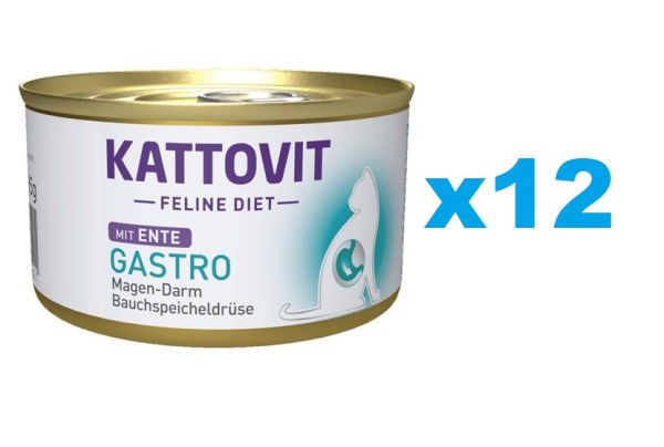 KATTOVIT Feline Diet Gastro Duck kaczka 12 x 85 g