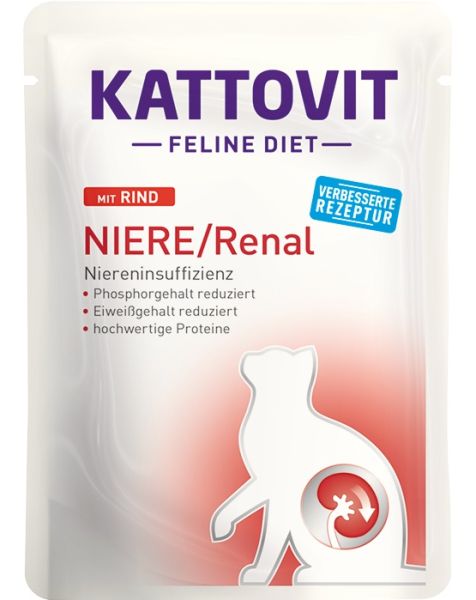 KATTOVIT Feline Diet Niere/Renal Beef 85 g