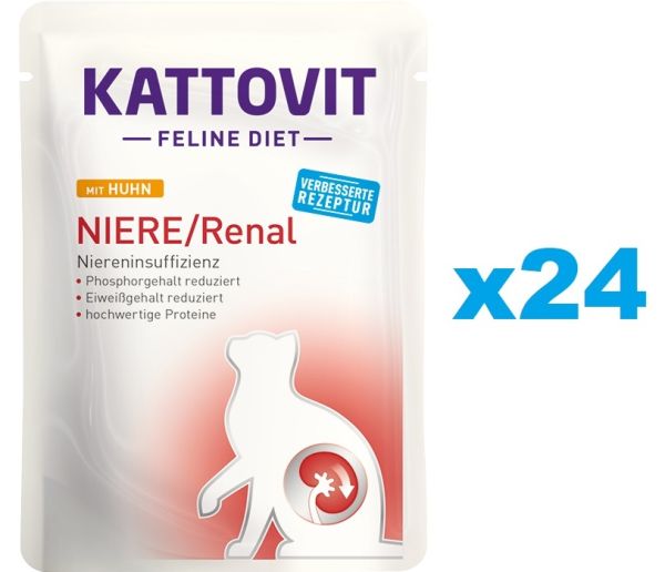 KATTOVIT Feline Diet Niere/Renal kurczak 24 x 85 g
