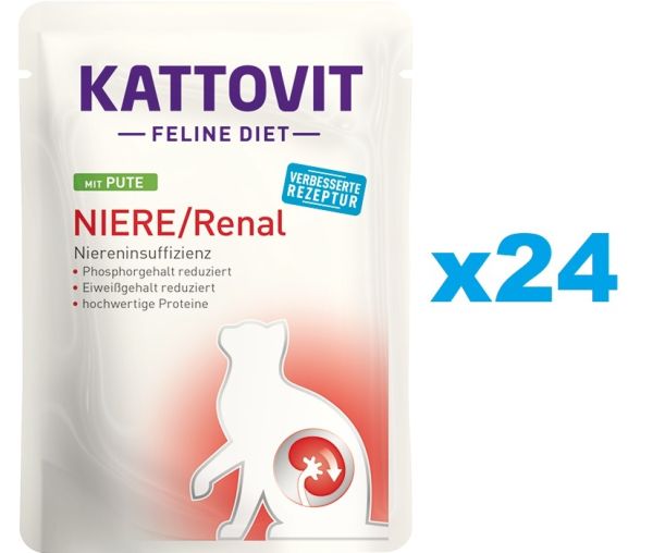 KATTOVIT Feline Diet Niere/Renal indyk 24 x 85 g