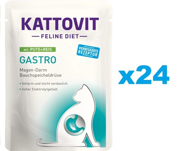 KATTOVIT Feline Diet Gastro Indyk z ryżem 24 x 85 g