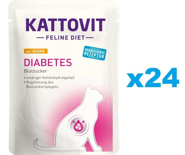 KATTOVIT Feline Diet Diabetes Chicken kurczak 24 x 85 g