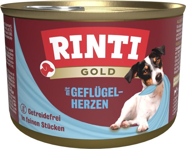RINTI Gold Poultry hearts Mini Serca drobiowe dla psów ras małych 185 g