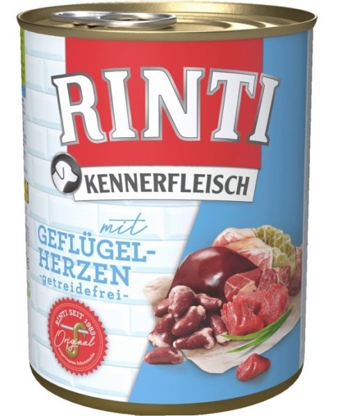 RINTI Kennerfleisch Poultry hearts serca drobiowe 800 g