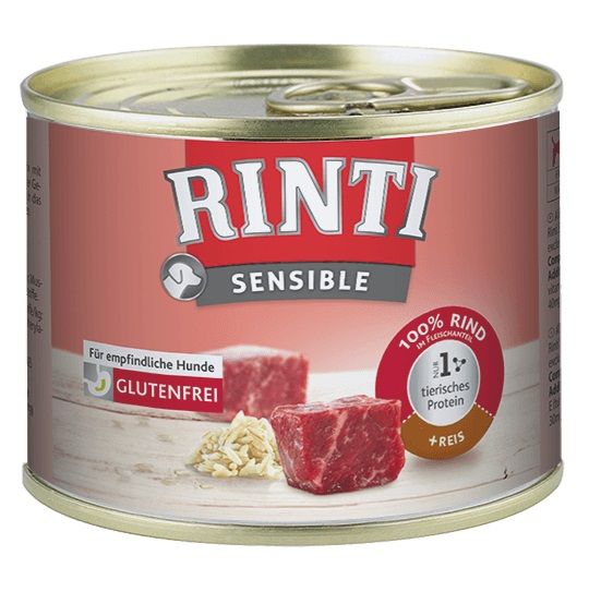 RINTI Sensible Wołowina z ryżem 185 g