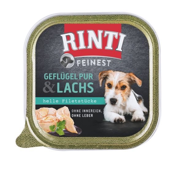 RINTI Feinest Poultry Pure&amp;Salmon tacka drób i łosoś 150 g