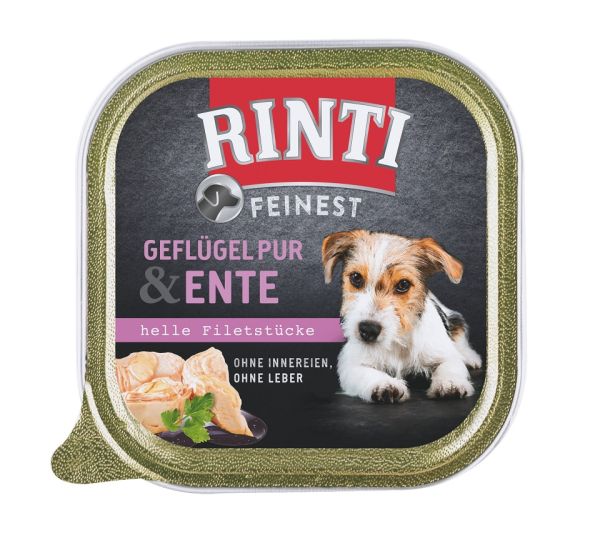 RINTI Feinest Poultry Pure&amp;Duck tacka drób i kaczka 150 g