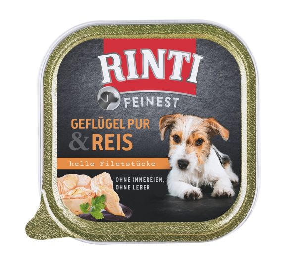 RINTI Feinest Poultry Pure&amp;Rice tacka drób i ryż 150 g