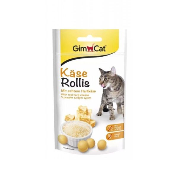 GIMCAT Tasty Tabs Kase Rollis 40 g przysmak z serem dla kotów