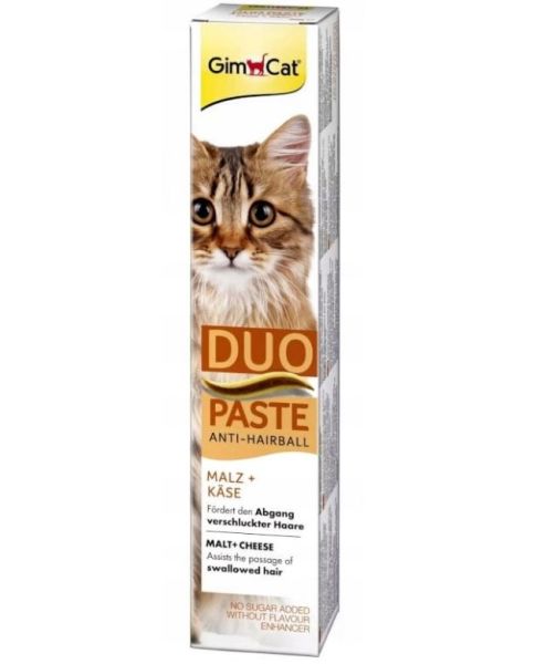 GIMCAT Duo Paste Anti-Hairball Malt&amp;Cheese 50 g pasta odkłaczająca dla kota