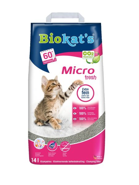 BIOKAT'S Micro Fresh 14 l drobny żwirek bentonitowy kwiatowy