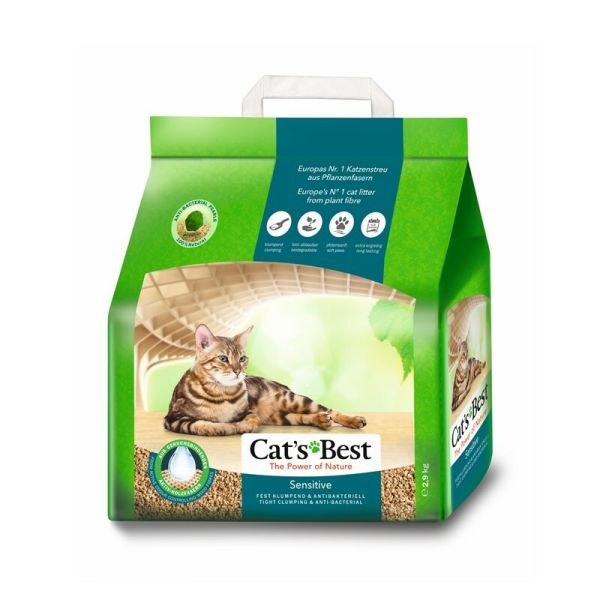 JRS Cat's Best Sensitive green power Żwirek drewniany 8 l