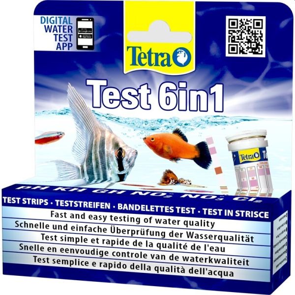 TETRA Test 6in1 25 szt Test paskowy jakości wody