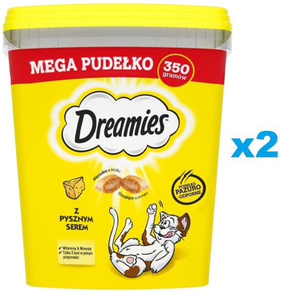 DREAMIES Mega Pudełko 2x350 g przysmak z pysznym serem  dla kota