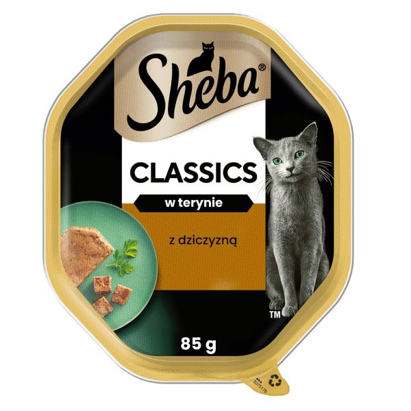 SHEBA Classics tacka 22x85 g w terynie z dziczyzną