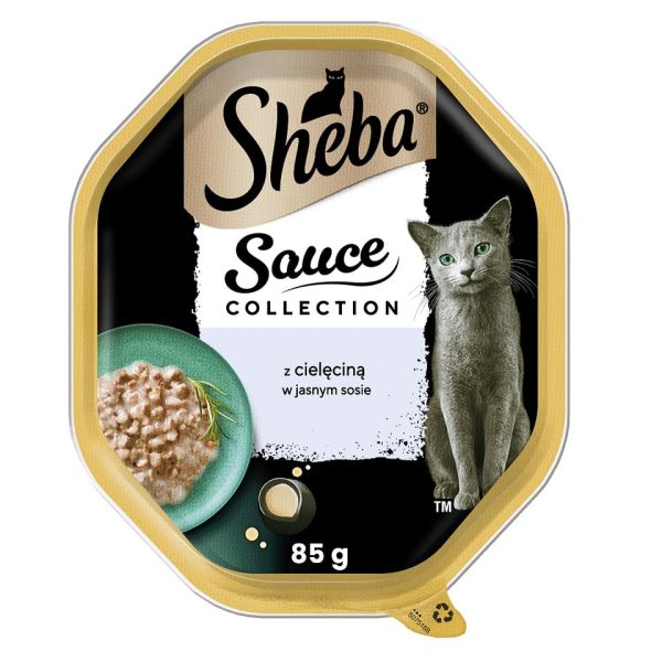 SHEBA Sauce Collection tacka 22x85 g w sosie kawałki z cielęciną