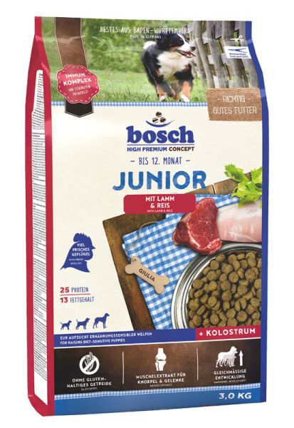 BOSCH Junior jagnięcina z ryżem 3 kg