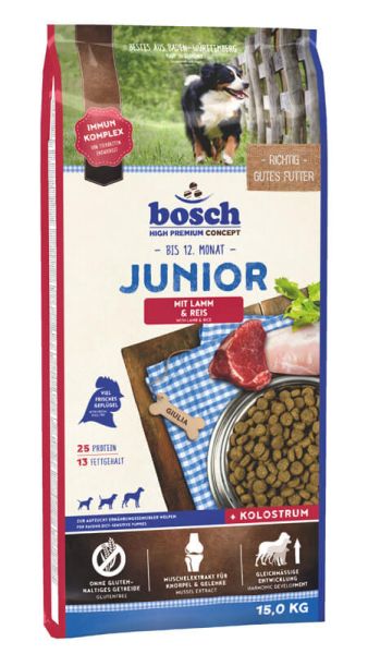 BOSCH Junior jagnięcina z ryżem 15 kg