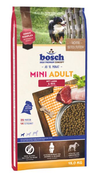 BOSCH Mini Adult jagnięcina i ryż 15 kg