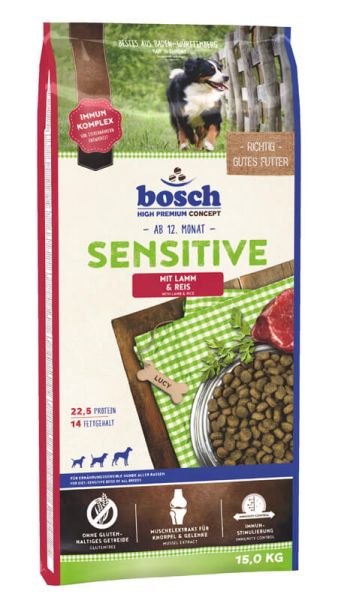 BOSCH Sensitive jagnięcina i ryż 15 kg