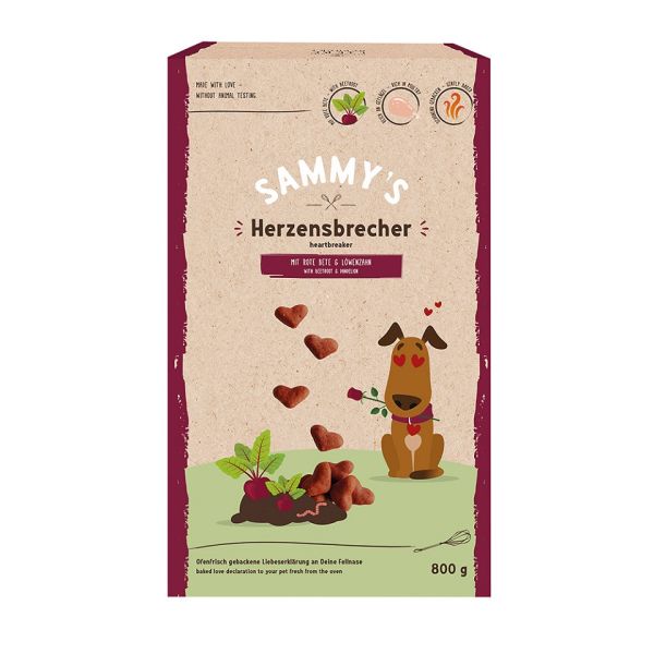 BOSCH SAMMY’S Heartbreaker Serduszka Burak &amp; Mniszek 800 g