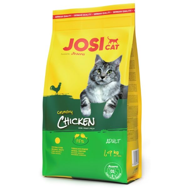 JOSERA JosiCat Crunchy Chicken 1,9kg z drobiem dla dorosłych kotów
