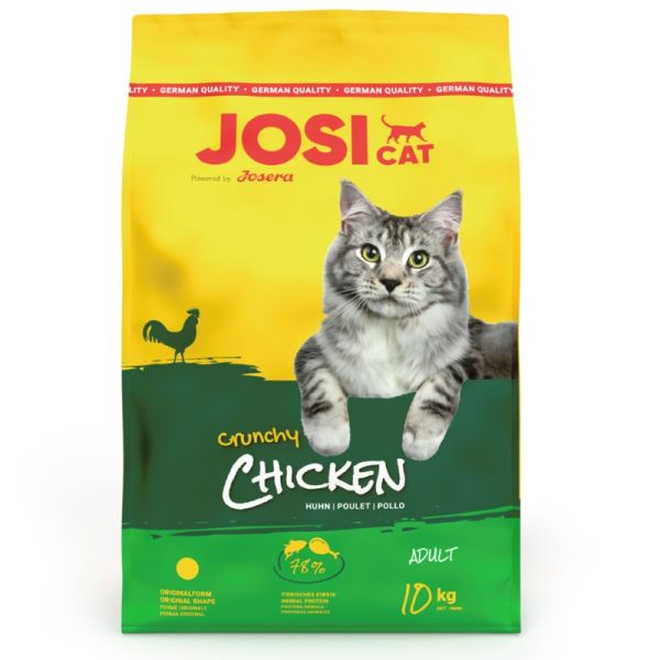 JOSERA JosiCat Crunchy Chicken 10kg z drobiem dla dorosłych kotów