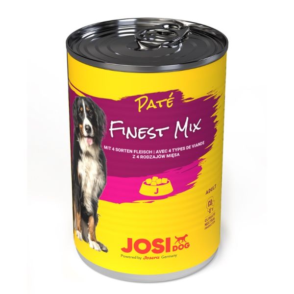 JOSERA JosiDog Finest Mix Pate pasztet 4 rodzaje mięsa 400 g dla dorosłych psów