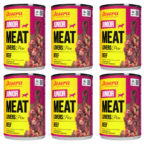 JOSERA Meat Lovers Junior Pure Wołowina dla szczeniąt 6x400g