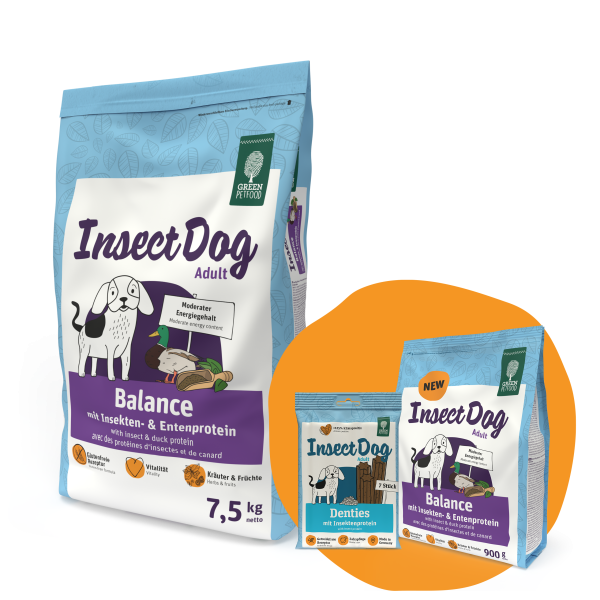 GREEN PETFOOD InsectDog Balance 7,5kg + 900g &amp; Denties GRATIS