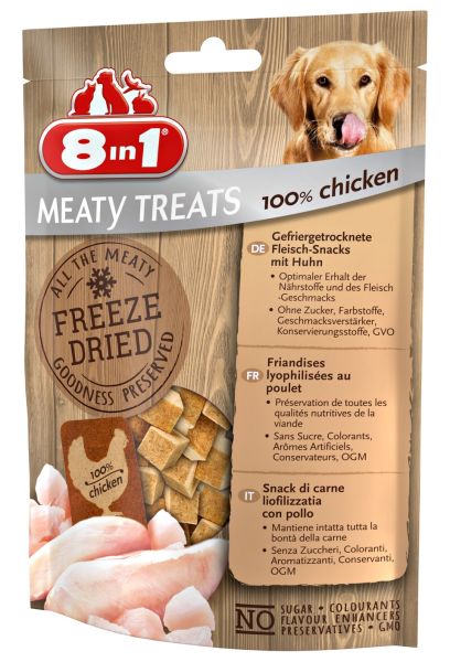8IN1 Mięsne liofilizowane Meaty Treats kurczak 50 g