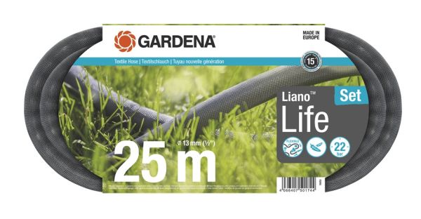 GARDENA Wąż tekstylny Liano Life 25 m zestaw