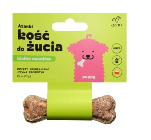 AZANKI Kość z insektami dla szczeniaka Puppy 10cm