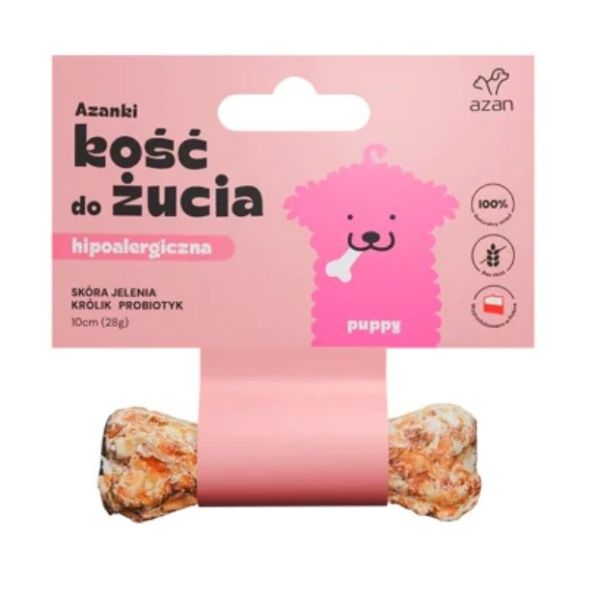 AZANKI Kość ze skóry jelenia dla szczeniaka Puppy 10cm