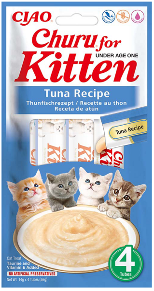 INABA Kitten Tuna 4x14 g przysmak z tuńczykiem dla kociąt