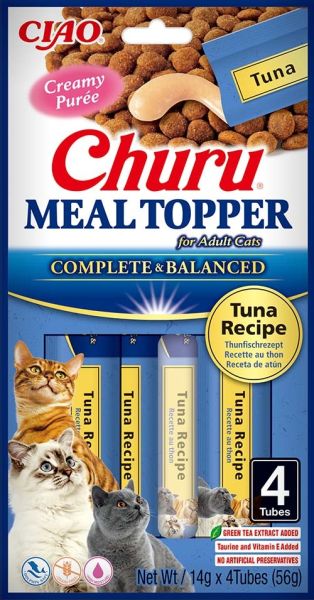 INABA Meal Topper Tuna 4x14 g kremowy dodatek z tuńczykiem do karmy dla kotów