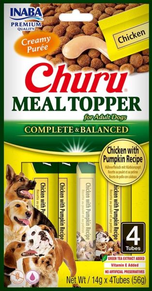 INABA Dog Meal Topper Chicken Pumpkin 4x14 g kremowy dodatek z kurczakiem i dynią do karmy dla psów