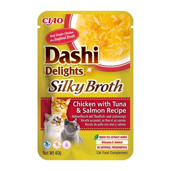 INABA Cat Dashi Delights Silky Broth Kurczak, tuńczyk i łosoś 40g