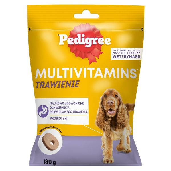 PEDIGREE Multivitamins Trawienie karma uzupełniająca na trawienie dla dorosłych psów smak kurczaka 180 g