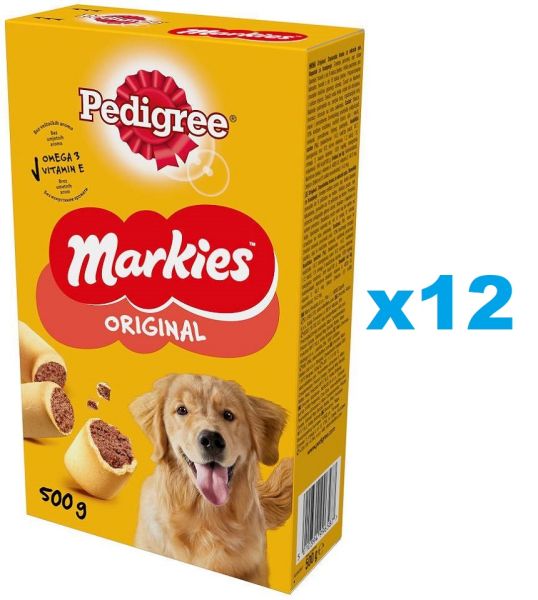PEDIGREE Markies Original 12x500g chrupiące ciasteczka dla dorosłych psów