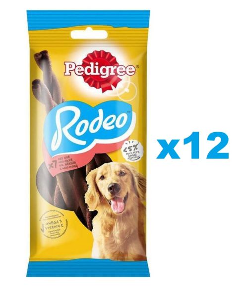 PEDIGREE Rodeo 12x122 g przysmak z wołowiną dla psów